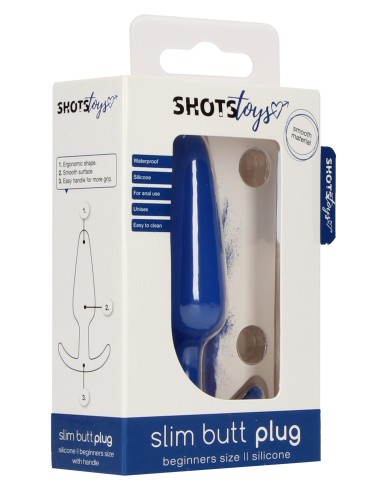 Plug Slim Butt 7.5 x 2cm Bleu