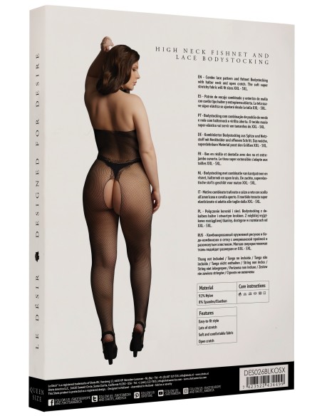 Combinaison ouverte Grande Taille Eryn - Noir