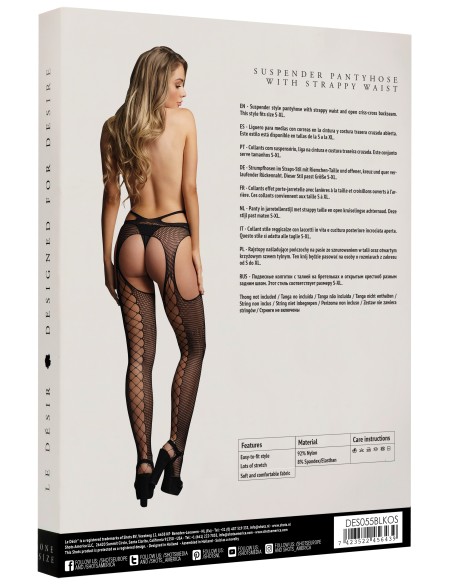 Collant avec lacets derrière Strappy Waist - Noir