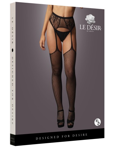 Collant effet porte-jarretelles Maëlys - Noir