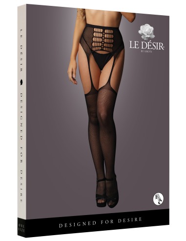 Collant ouvert taille haute Eyleen - Noir