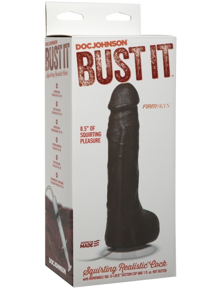 Gode éjaculateur Bust It 15 x 5.5cm Noir