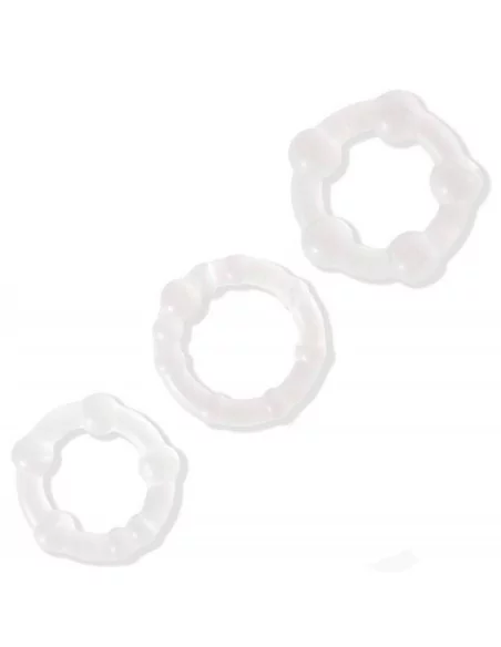 Lot de 3 cockrings Power Plus transparents Lot de 3 cockrings Power Plus transparents