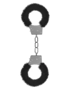 Menottes Fourrure Métalliques Noire