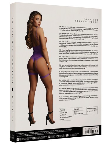 Body ouvert et jarretières Salsa - Violet