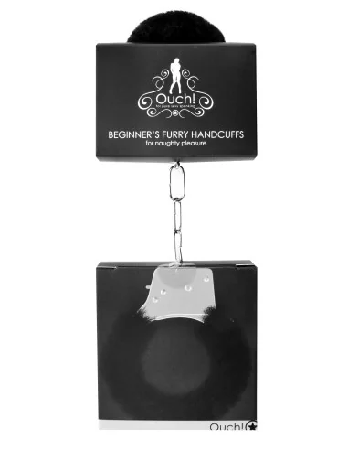 Menottes Fourrure Métalliques Noire