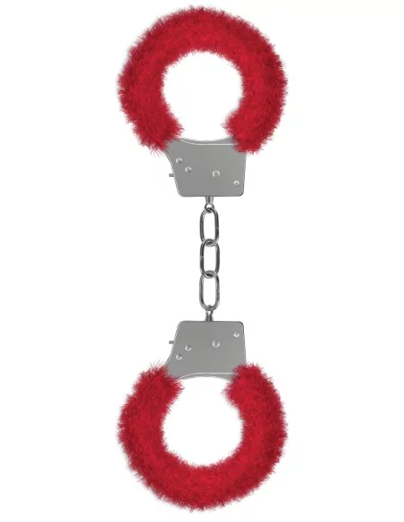 Menottes Fourrure Métalliques Rouge