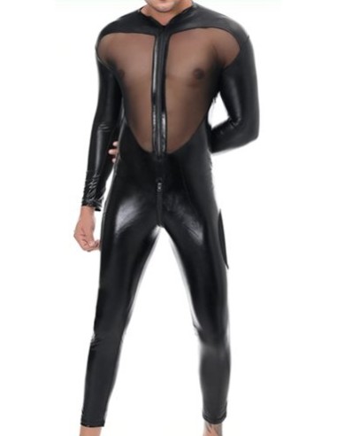 Combinaison intégrale Tulle et Fetish Noire