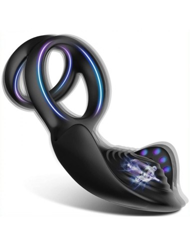 Cockring vibrant Double Delight Noir