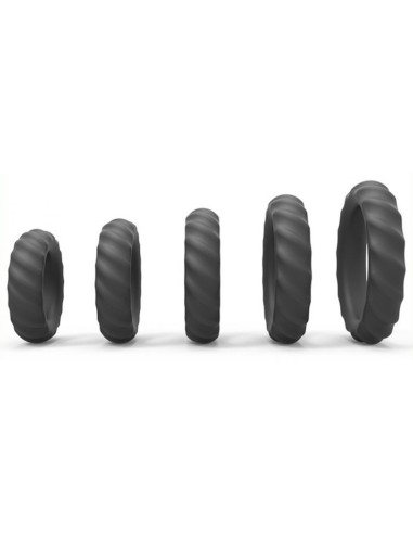 Pack de 5 cockrings Enhance Rings Silicone
