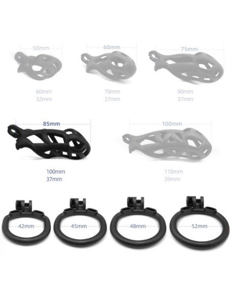 Cage de chasteté Solid Naja 8.5 x 3.7cm