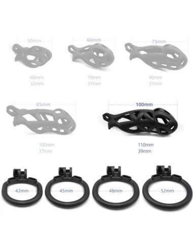 Cage de chasteté Solid Cobra 10 x 4cm