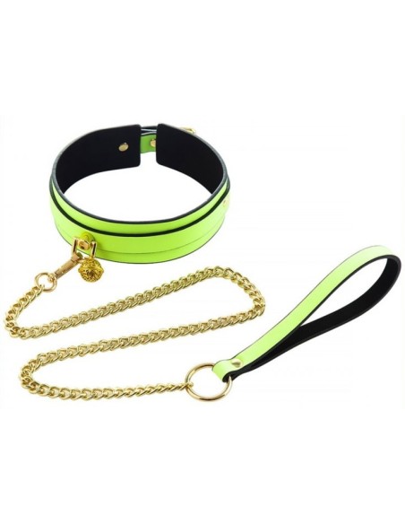 Collier-laisse phosphorescent Luminous Vert Collier-laisse phosphorescent Luminous Vert