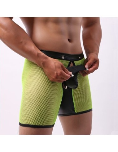 Bottomless Long OPEN IT Jaune Neon