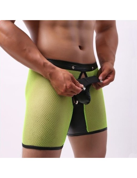 Bottomless Long OPEN IT Jaune Neon