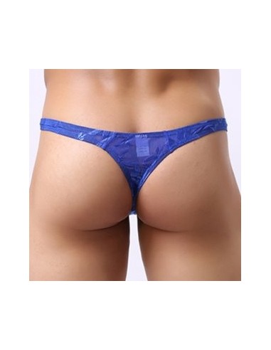 String Dentelle MANKINI Bleu