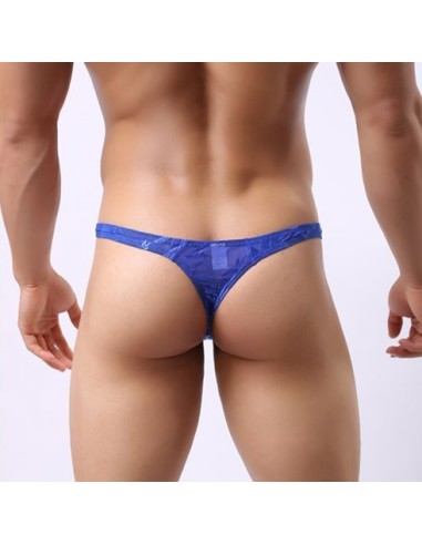 String Dentelle MANKINI Bleu