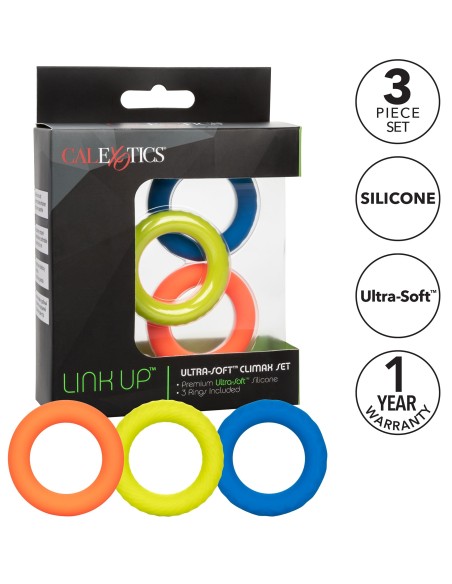 Lot de 3 cockrings Link Up Climax 38mm