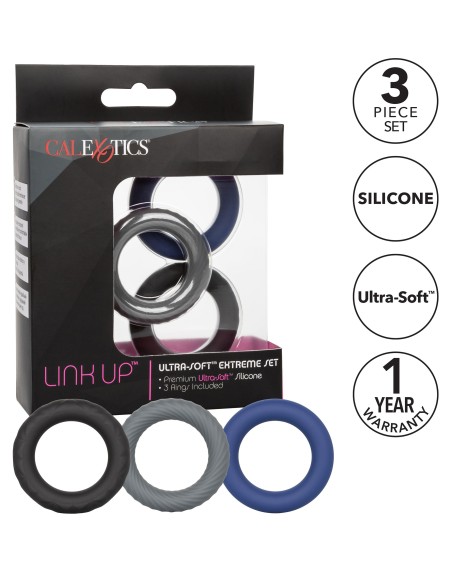Lot de 3 cockrings Link Up Extrême 38mm