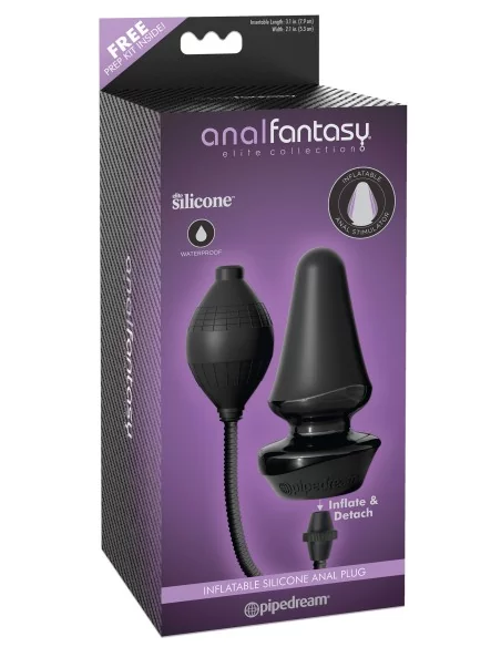 Plug Gonflable Silicone 9.5 x 5.5 cm Noir