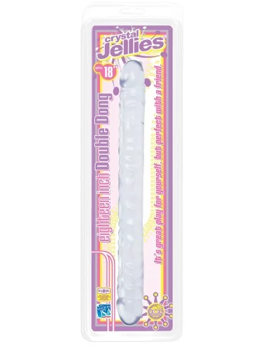 Double gode Jelly Clear 44 x 4.3 cm