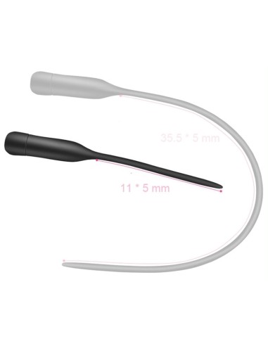 Tige d'urètre vibrante silicone Tigly Small 11cm - Diamètre 5mm