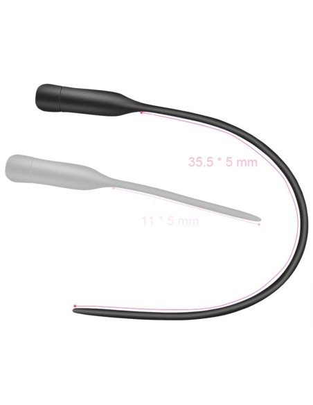 Tige d'urètre vibrante silicone Tigly 35cm - Diamètre 5mm Tige d'urètre vibrante silicone Tigly 35cm - Diamètre 5mm
