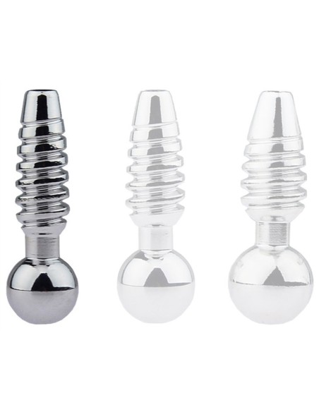 Plug pénis percé Screw 2.5cm - Diamètre 8mm