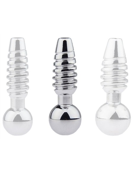 Plug pénis percé Screw M 2.5cm - Diamètre 9mm