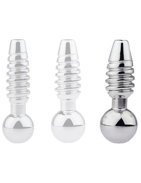 Plug pénis percé Screw L 2.5cm - Diamètre 10mm