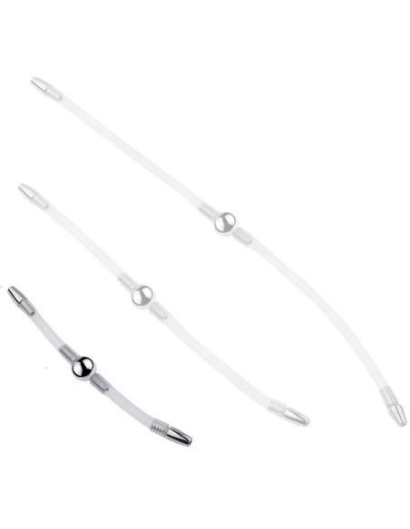 Double Tige d'urètre flexible Flexi Duo 15cm - Diamètre 8mm