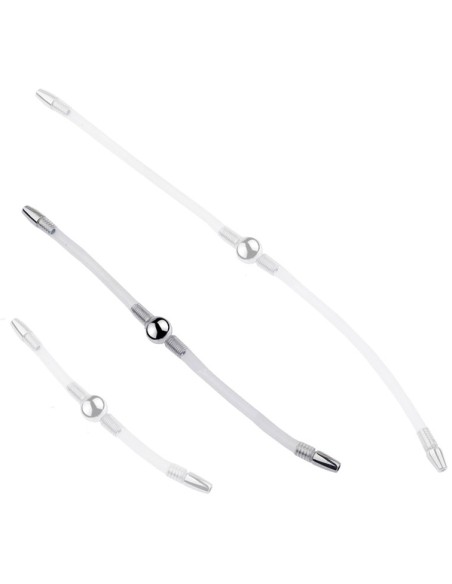 Double Tige d'urètre flexible Flexi Duo 24cm - Diamètre 8mm