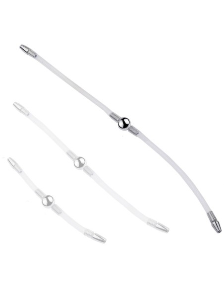 Double Tige d'urètre flexible Flexi Duo 34cm - Diamètre 8mm