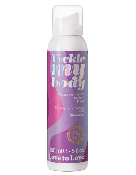 Mousse de massage crépitante Tickle My Body Fraise 150ml