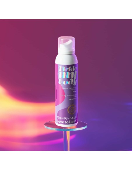 Mousse de massage crépitante Tickle My Body Fraise 150ml