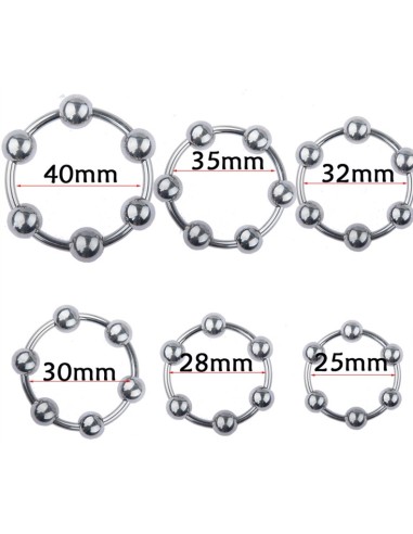 Anneau de gland 6 Balls Ring