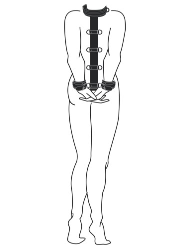 Collier et menottes Restraint Set Simili