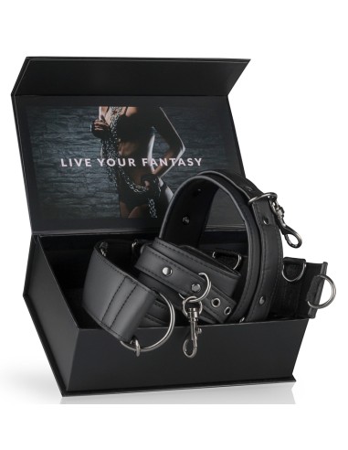 Collier et menottes Restraint Set Simili