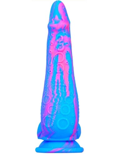 Gode silicone Inkipus 18 x 5.5cm Bleu-Rose