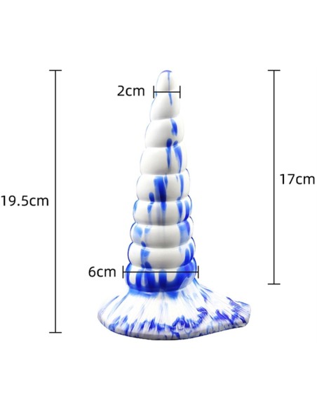 Plug Couleur Unicorn 18 x 6cm Bleu-Blanc Plug Couleur Unicorn 18 x 6cm Bleu-Blanc