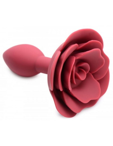 Plug Bijou Silicone Booty Blum avec Rose 7.5 x 3cm