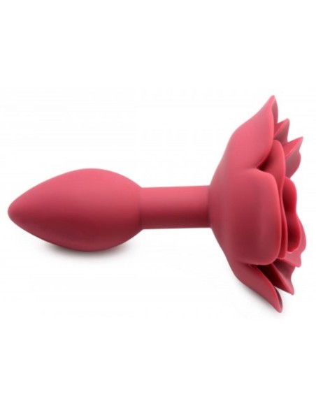 Plug Bijou Silicone Booty Blum avec Rose 7.5 x 3cm