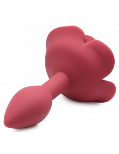 Plug Bijou Silicone Booty Blum avec Rose 7.5 x 3cm
