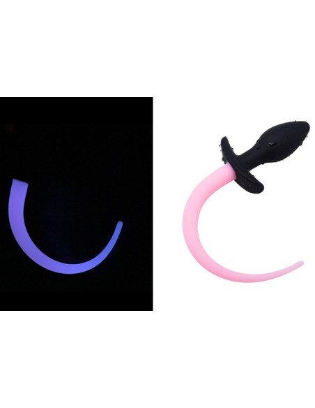 Plug Queue de chien phosphorescent Luminous Puppy 8 x 3.2cm Rose fluo Plug Queue de chien phosphorescent Luminous Puppy 8 x 3.2cm Rose fluo
