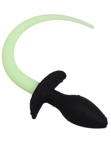 Plug Queue de chien phosphorescente Luminous Puppy 8 x 3.2cm Vert Fluo