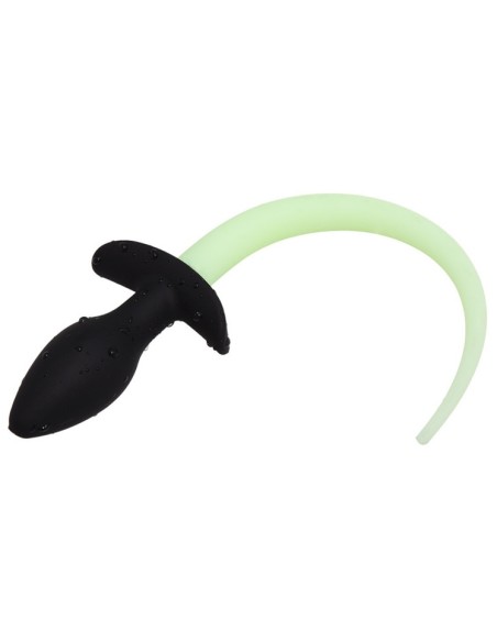 Plug Queue de chien phosphorescente Luminous Puppy 8 x 3.2cm Vert Fluo