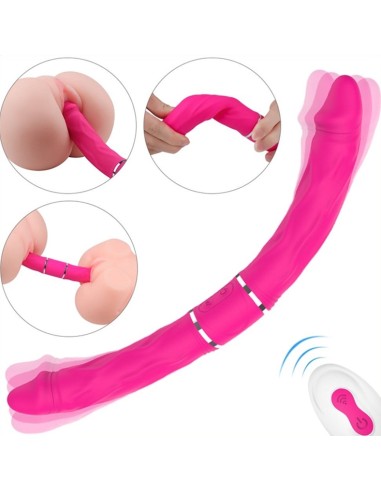 Double Gode Vibrant Pyrios Rose 35 x 3.5cm