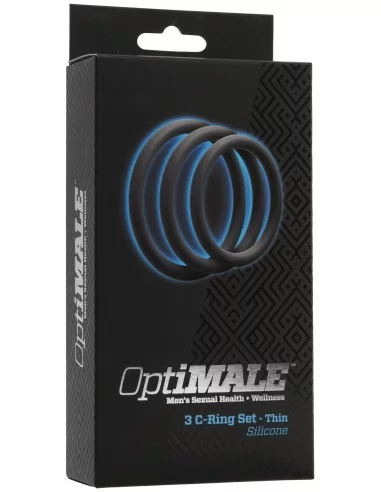 lot de 3 Anneaux Silicone Fins Noirs