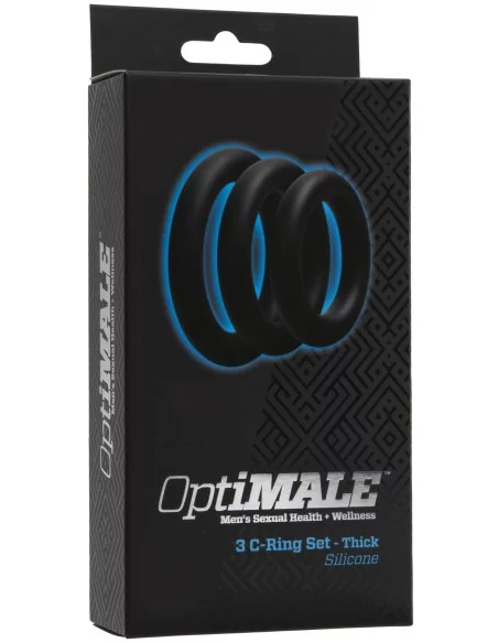 Lot de 3 Anneaux Silicone 10mm Noirs