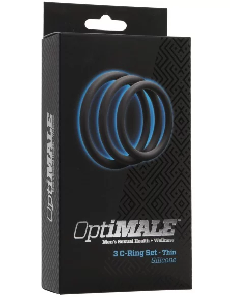 Lot de 3 Anneaux Silicone Fins Gris